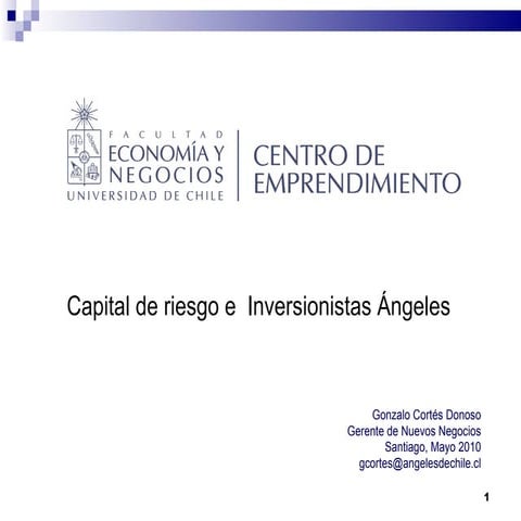 Capital de riesgo e Inversionistas Ángeles | PPT