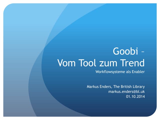 1. intranda Goobi Tag: Vom Tool zum Trend