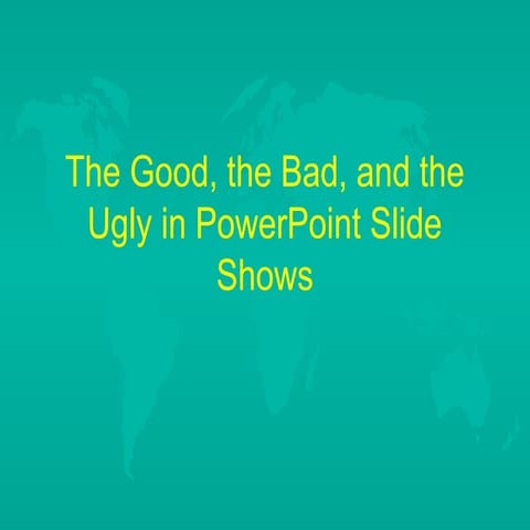 how to prepare Good vs bad Presentations
