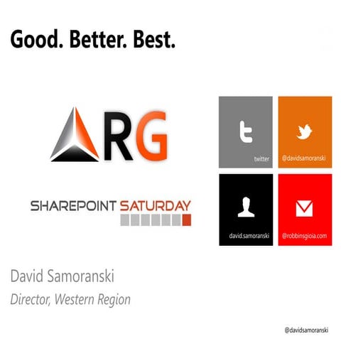 Good. Better. Best. - SharePointlandia