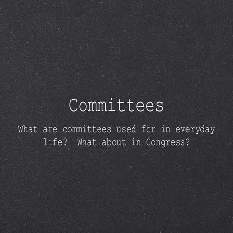 Legislative Committees