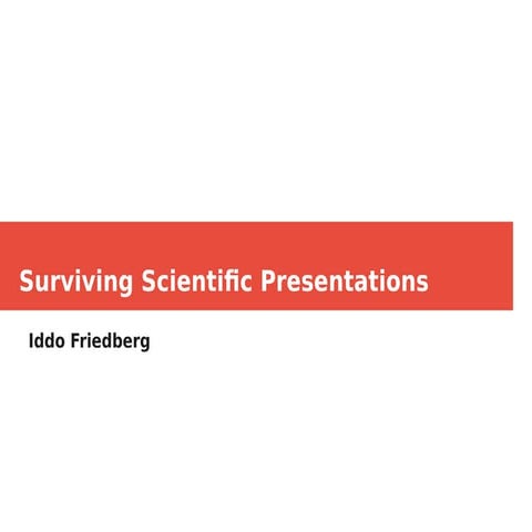 Surviving Scientific Presentations