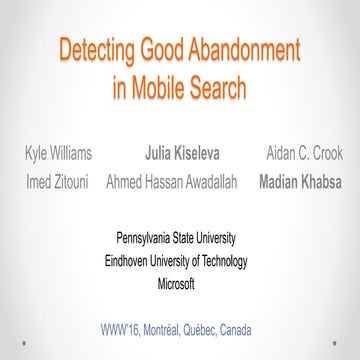 Detecting Good Abandonment in Mobile Search