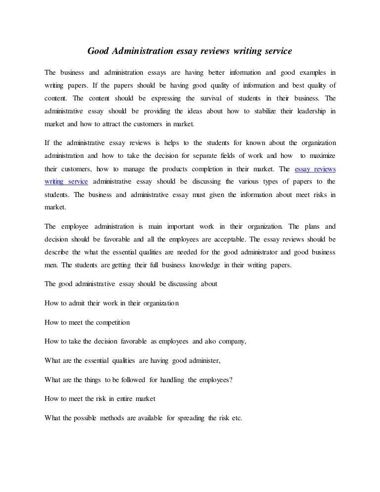 essays about business
