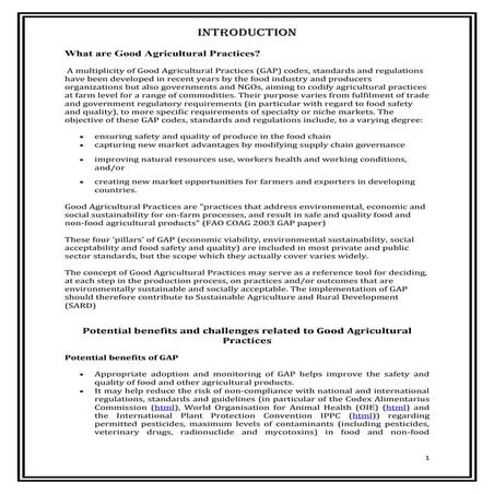 Good agricultural practices(n)