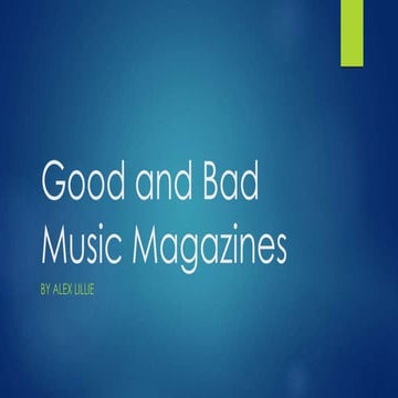 Good and bad music magazines