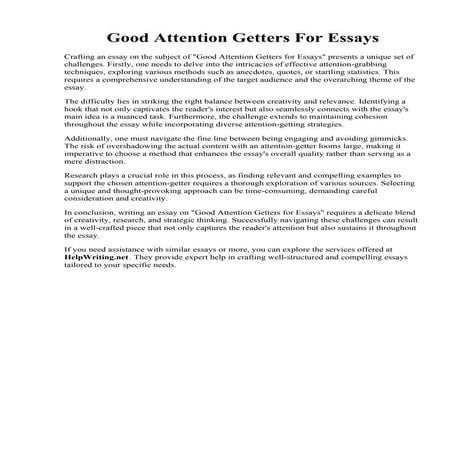 Good Attention Getters For Essays.pdf