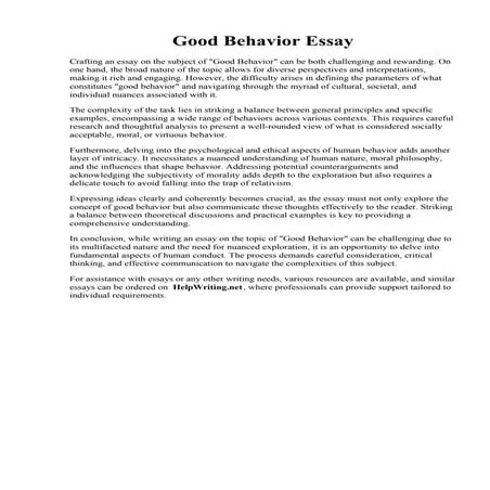 Good Behavior Essay.pdf