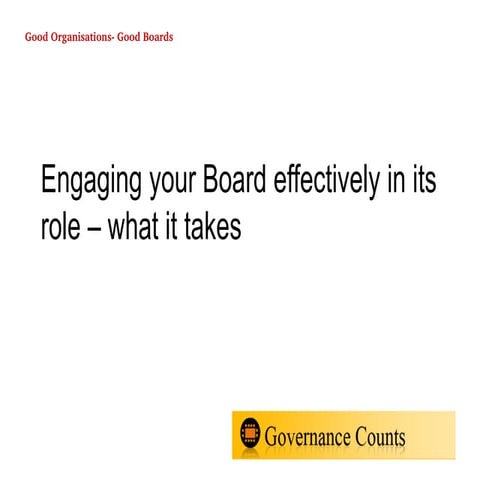 Good Boards Presentation  Basics
