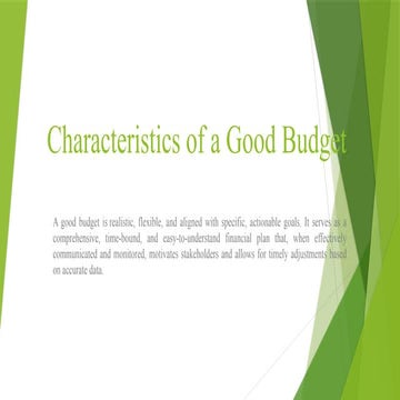 Key Characteristics of a Good Budget for Effective Financial Planning ...