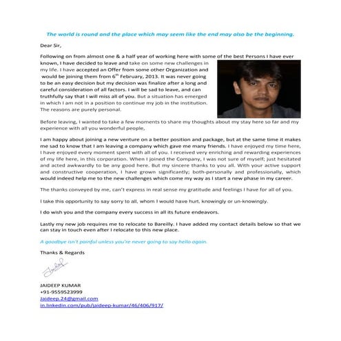 Goodbye letter | PDF