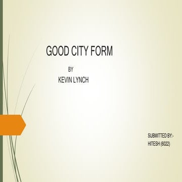 Good city form