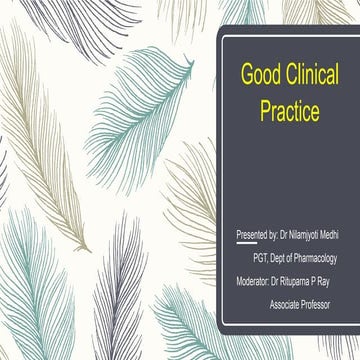 Good clinical practice | PPTX