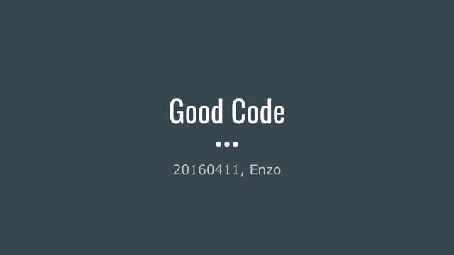 Good code