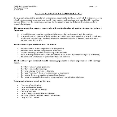Support Sheet 2: Principles of Good Communication | PDF
