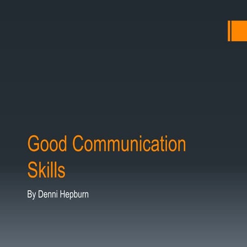 Effective communication skills | DOCX