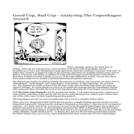 Good Cop, Bad Cop  Analyzing The Copenhagen Accord