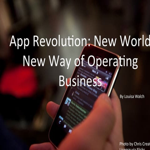 App Revolution: New World and Way of Operating Business