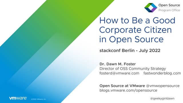 How to Be a Good Corporate Citizen in Open Source