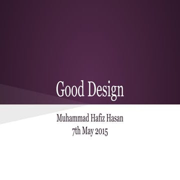 Good design