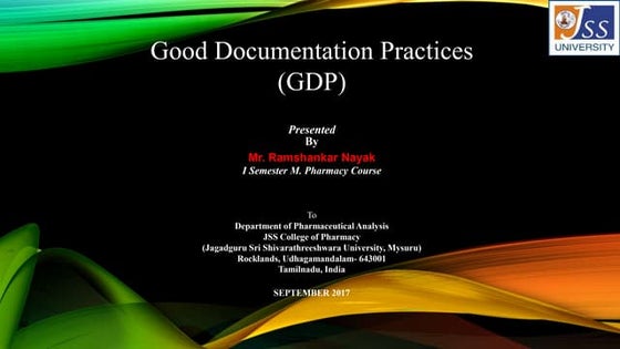 GMP - GOOD DOCUMENTATION PRACTICES | PPT