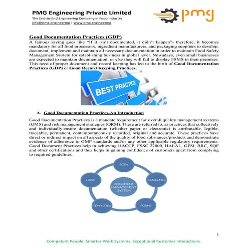 Good Document Practice- Introduction, Need, Features of Documentation, Docume...