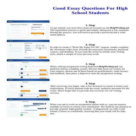 Good Essay Questions For High School Students