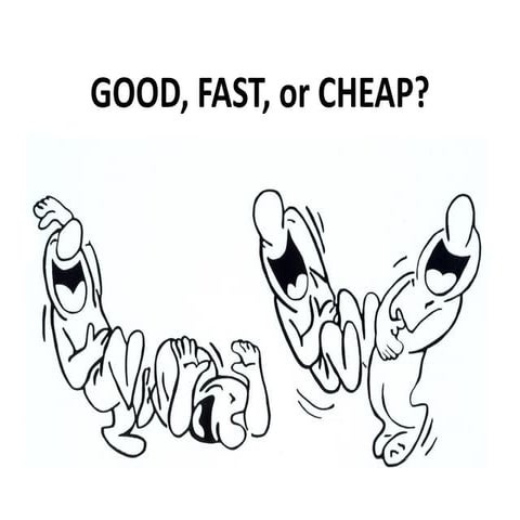 Good, Fast, or Cheap. 