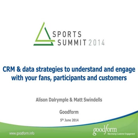 CRM and data strategies to engage your fans and participants