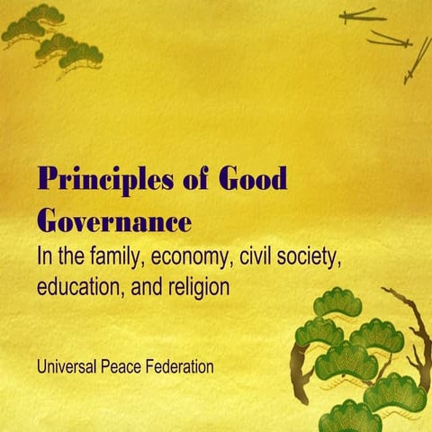 Principles of Good Governance
