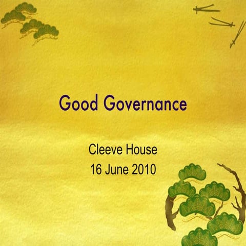 Good governance powerpoint WH
