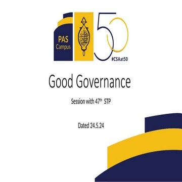 Good governance and social responsibility | PPTX