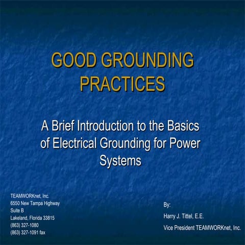 Good grounding practices