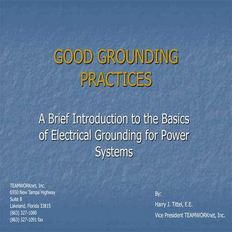 GOOD GROUNDING PRACTICES.ppt