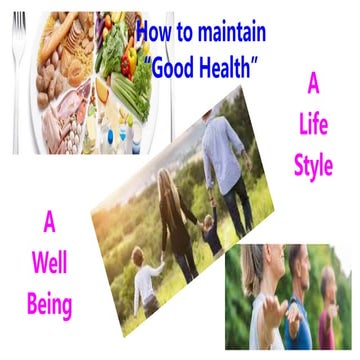 Secrets Of Good Health Pptx