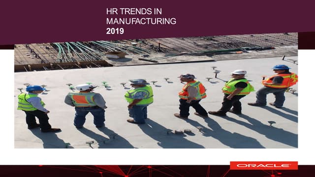 HR Trends Manufacturing 2019