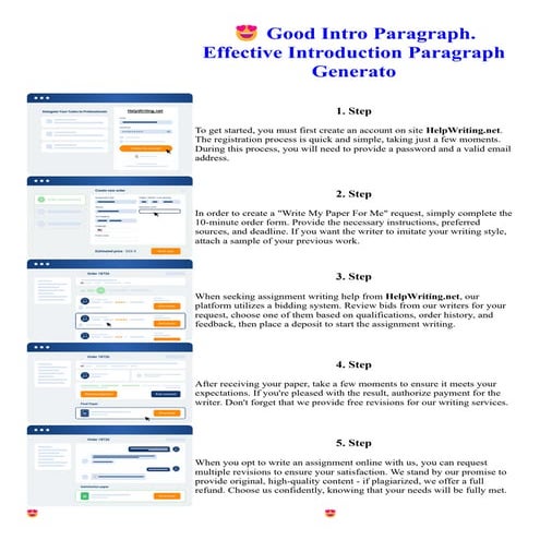 Good Intro Paragraph. Effective Introduction Paragraph Generato