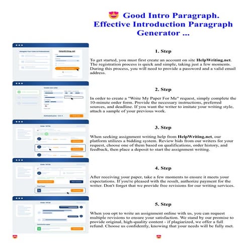 Good Intro Paragraph. Effective Introduction Paragraph Generator ... | PDF