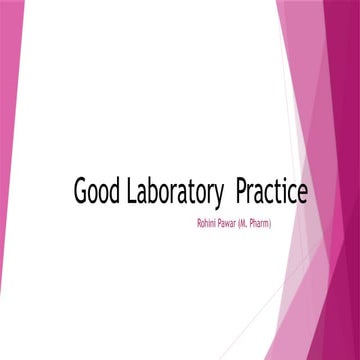 Good laboratory practices of pharmaceuticals | PPTX