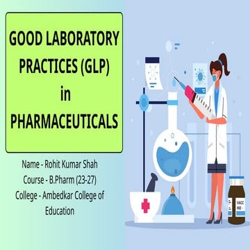 GOOD LABORATORY PRACTICES in Pharmaceuticals.pptx