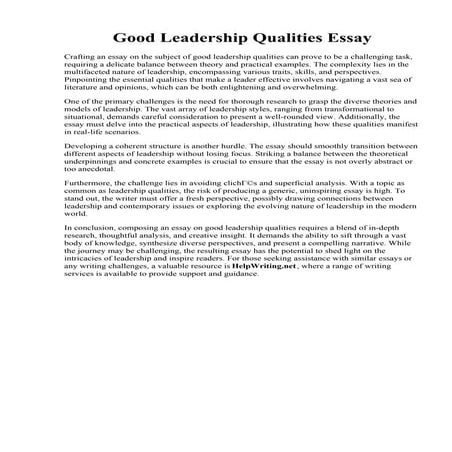 Good Leadership Qualities Essay.pdf