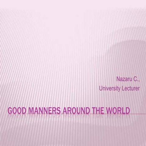 Good manners around the world