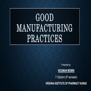 Good manufacturing practices