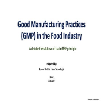 Good Manufacturing Practices (GMP) By Ammar Shabbir.pdf