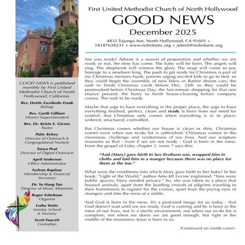 Good News Online Newsletter December 2025