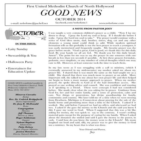 Good News Oct. 2014