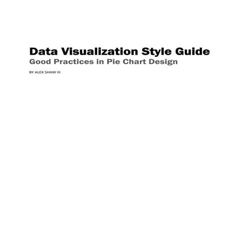 Good Practices in Pie Chart Design