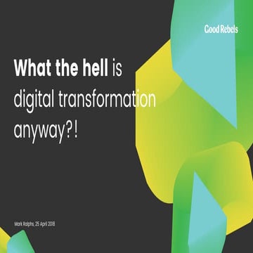 What the hell is digital transformation anyway ! - webinar - 25 april 2018 (1)