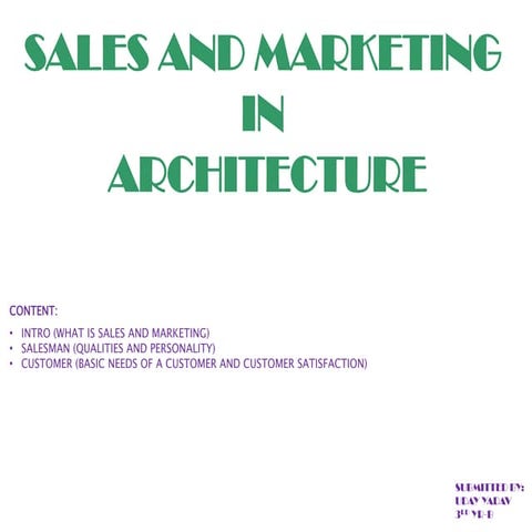 Sales And Marketing