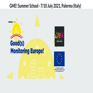 Summer School "Good(s) monitoring europe!" - la presentazione di Ida Mariolo 